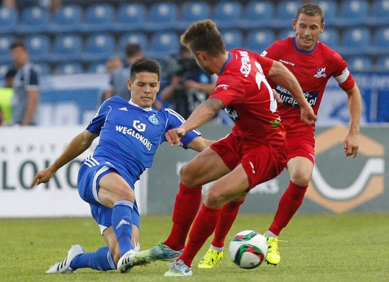 Football. T-Mobile Ekstraklasa. Ruch Chorzow - Podbeskidzie Bielsko Biala. 08.12.2014