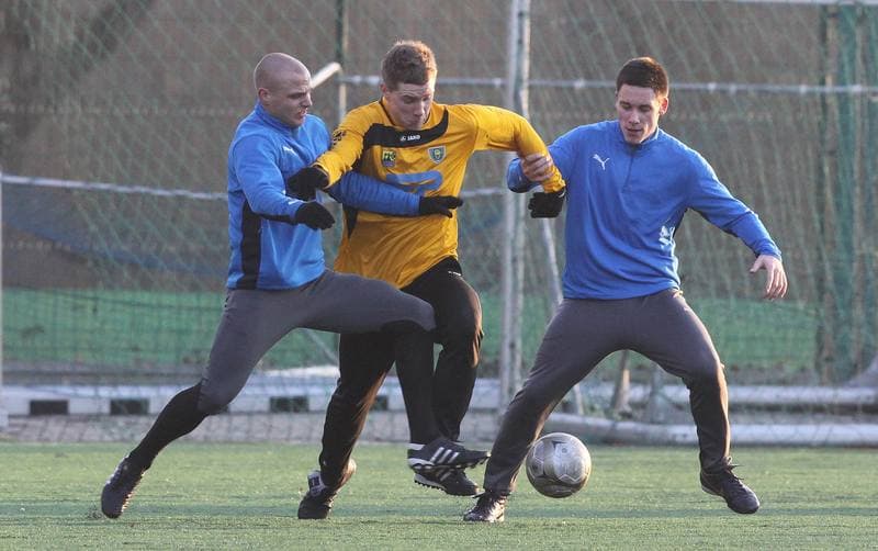 Football. Sparing. GKS Katowice - Hutnik Krakow. 09.02.2011