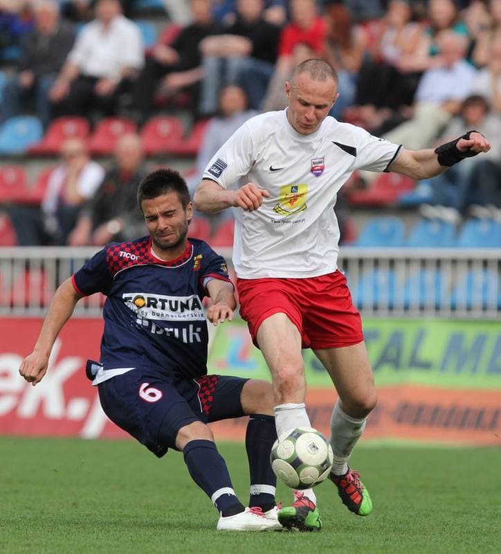 Football. I liga. Odra Wodzislaw - Kolejarz Stroze. 23.04.2011