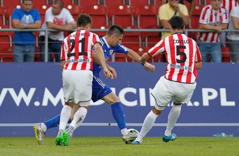 Football. T-Mobile Ekstraklasa. Cracovia Krakow - Piast Gliwice. 13.03.2015