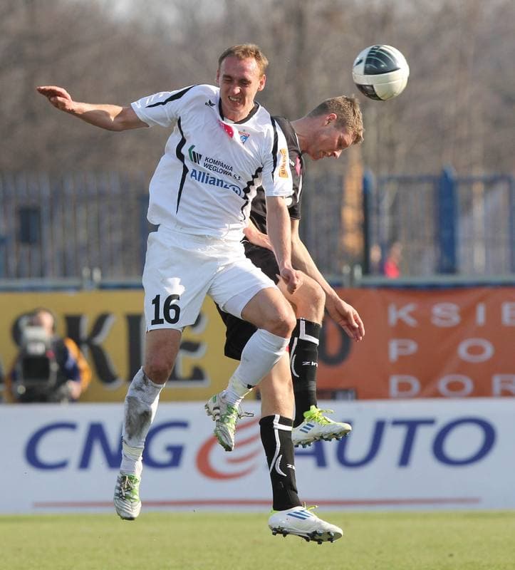 Football. T-Mobile Ekstraklasa. Gornik Zabrze - LKS Lodz. 17.03.2012