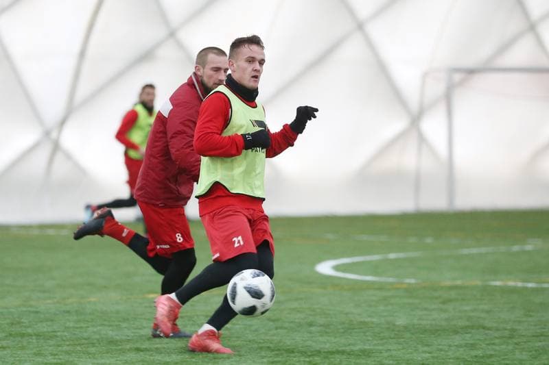 Football. Zaglebie Sosnowiec. Training. 08.01.2019