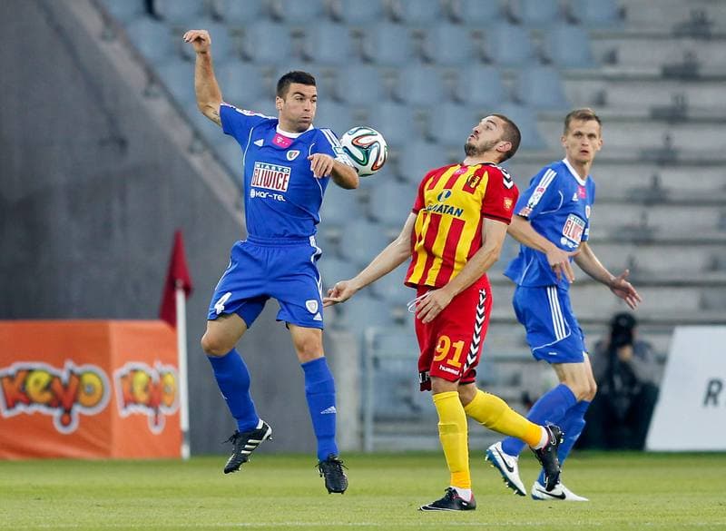 Football. T-Mobile Ekstraklasa. Korona Kielce - Piast Gliwice. 26.09.2014