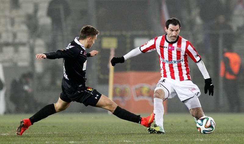 Football. T-Mobile Ekstraklasa. Cracovia Krakow - Jagiellonia Bialystok. 06.12.2014