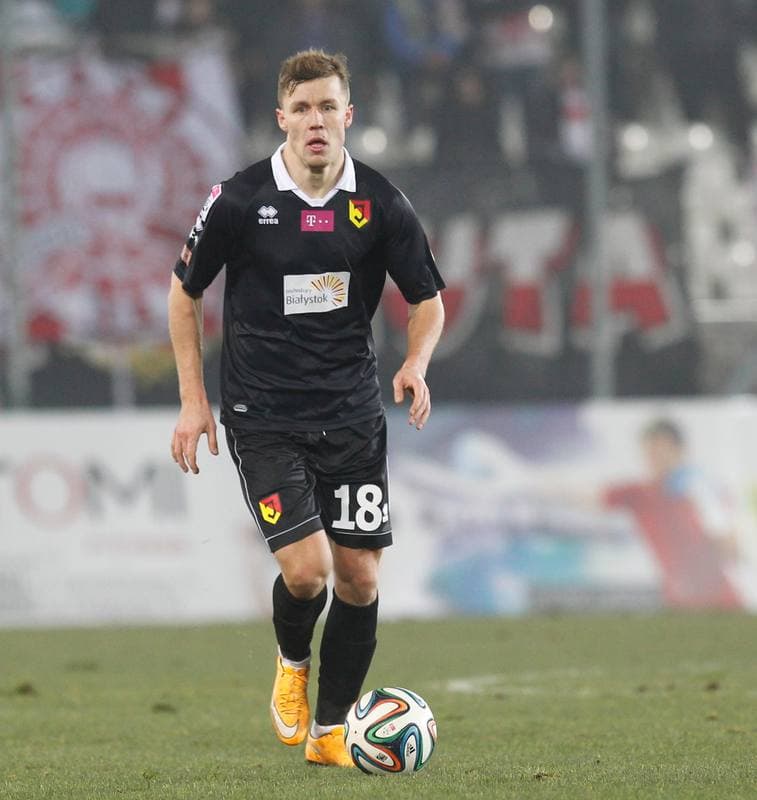 Football. T-Mobile Ekstraklasa. Cracovia Krakow - Jagiellonia Bialystok. 06.12.2014