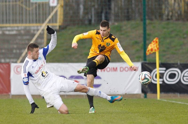 Football. I Liga. Wigry Suwalki - GKS Katowice. 04.04.2015