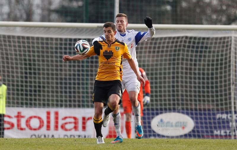 Football. I Liga. Wigry Suwalki - GKS Katowice. 04.04.2015