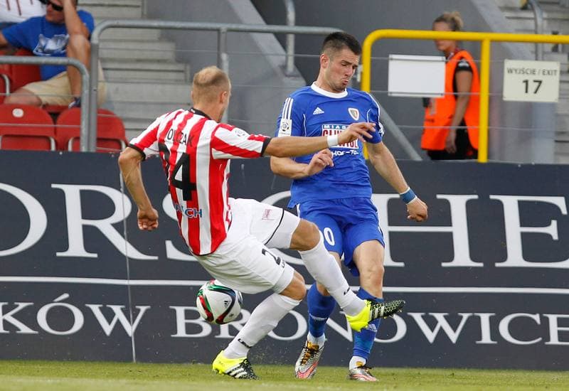Football. T-Mobile Ekstraklasa. Cracovia Krakow - Piast Gliwice. 13.03.2015