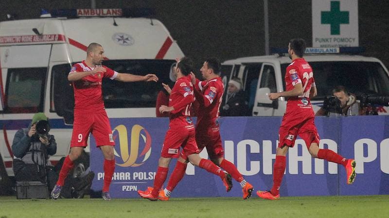 Football. Polish Cup. Zaglebie Sosnowiec - Cracovia Krakow. 27.10.2015