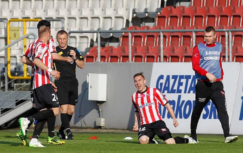 Football. T-Mobile Ekstraklasa. Cracovia Krakow - GKS Belchatow. 10.05.2015