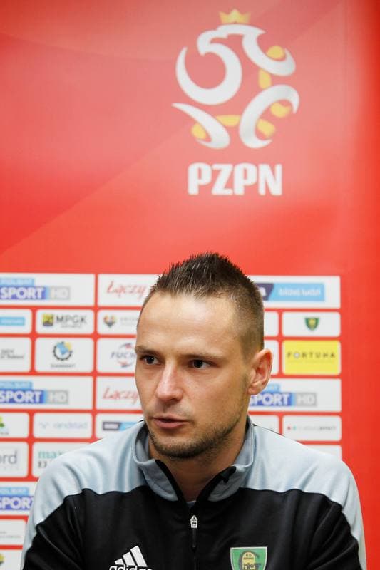 Football. GKS Katowice. Press Conference. 20.10.2016