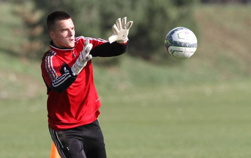 Football. Gornik Zabrze. Training. 01.11.2013