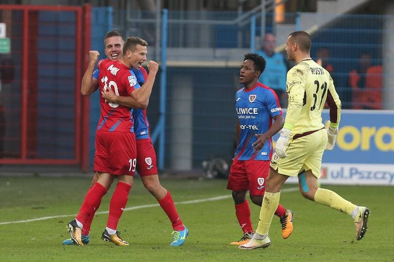 Football. Lotto Ekstraklasa. Piast Gliwice - Sandecja Nowy Sacz. 14.10.2017