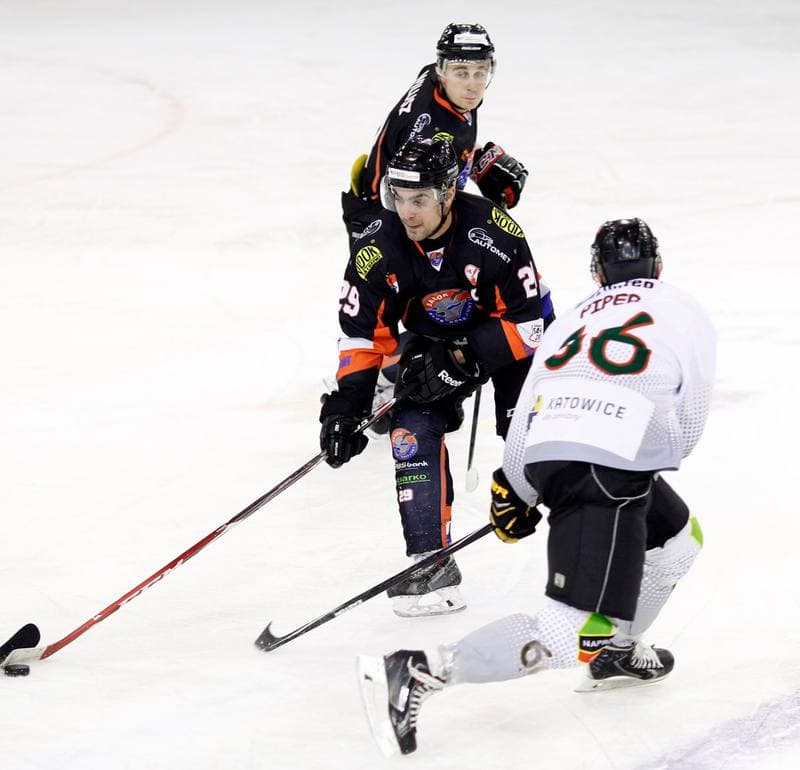 Ice Hockey. Polska Hokej Liga. Naprzod Janow - Ciarko KH Sanok. 18.01.2015