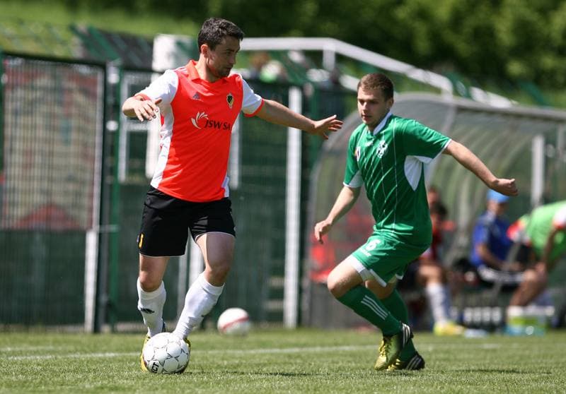 Football. III Liga Opolsko Slaska. Grunwald Ruda Slaska - Pniowek Pawlowice Slaskie. 16.05.2015