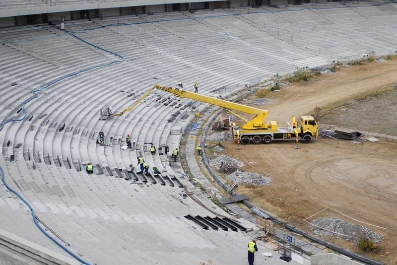 Football. Stadion Slaski. Construction. 24.10.2016