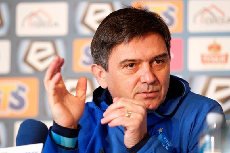 Football. Ruch Chorzow. Press Conference. 09.03.2017