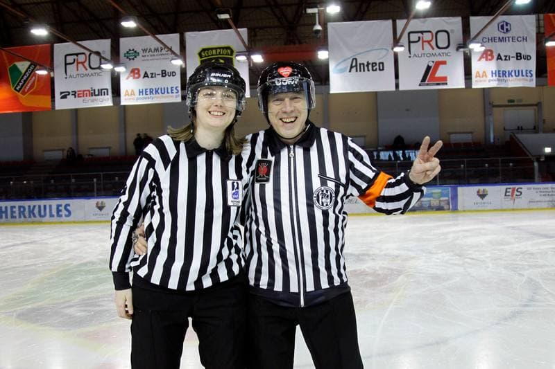 Ice Hockey. Girls Global Game. White - Black. 18.02.2017