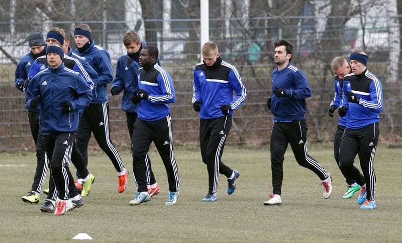 Football. Piast Gliwice. Training. 06.02.2014