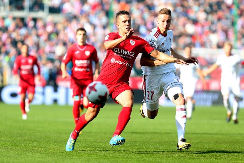 Football. Lotto Ekstraklasa. Gornik Zabrze - Piast Gliwice. 01.10.2017