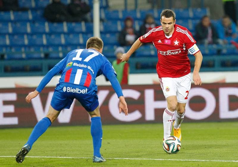 Football. T-Mobile Ekstraklasa. Wisla Krakow - Podbeskidzie Bielsko Biala. 24.10.2014