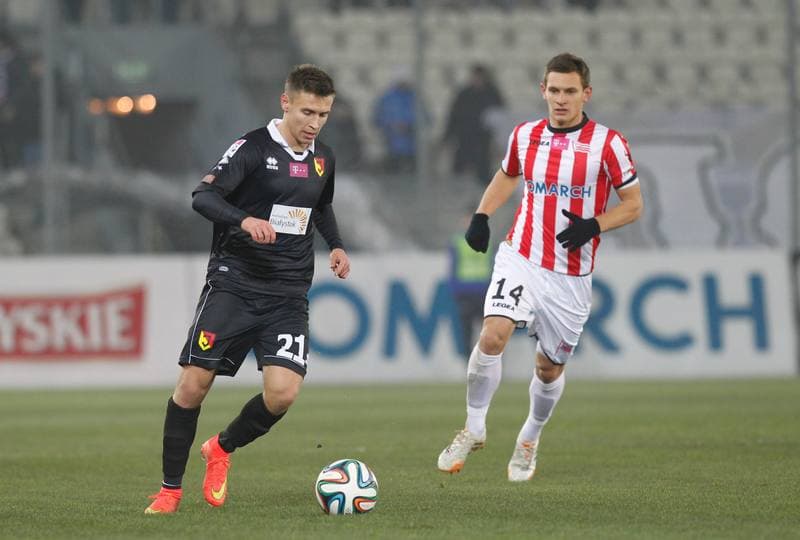 Football. T-Mobile Ekstraklasa. Cracovia Krakow - Jagiellonia Bialystok. 06.12.2014