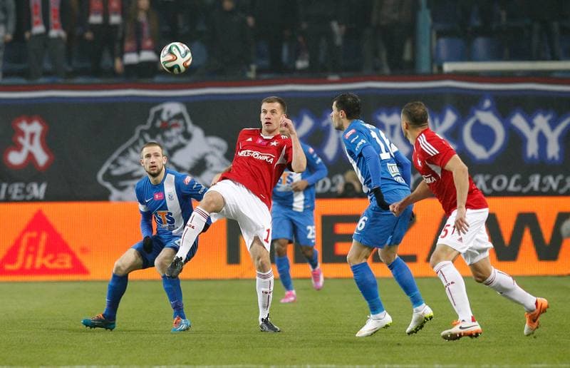 Football. T-Mobile Ekstraklasa. Wisla Krakow - Lech Poznan. 07.12.2014