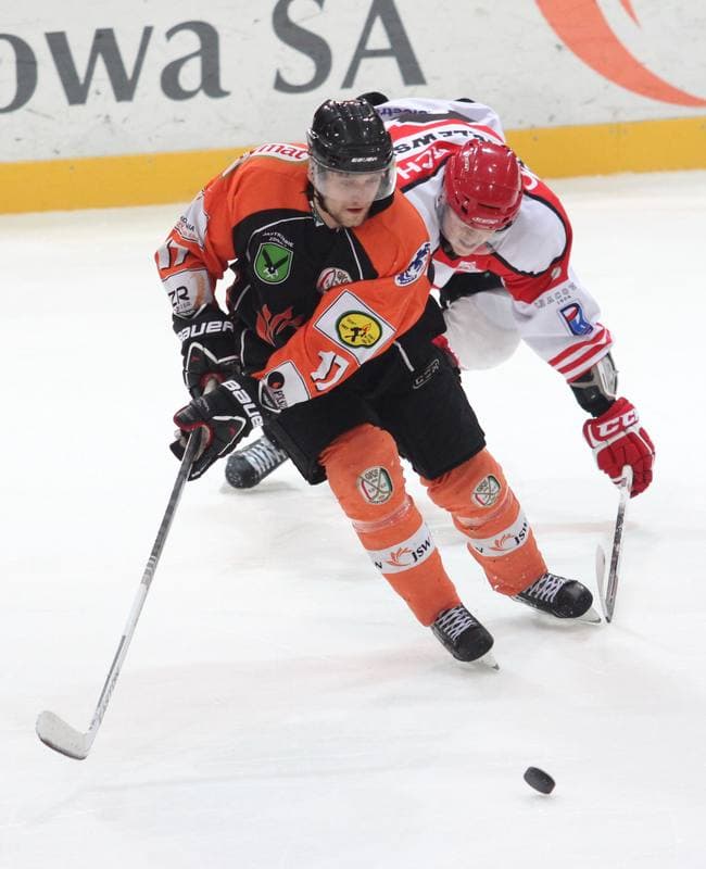 Ice Hockey. Polska Liga Hokejowa. JKH GKS Jastrzebie - Comarch Cracovia Krakow. 29.03.2013