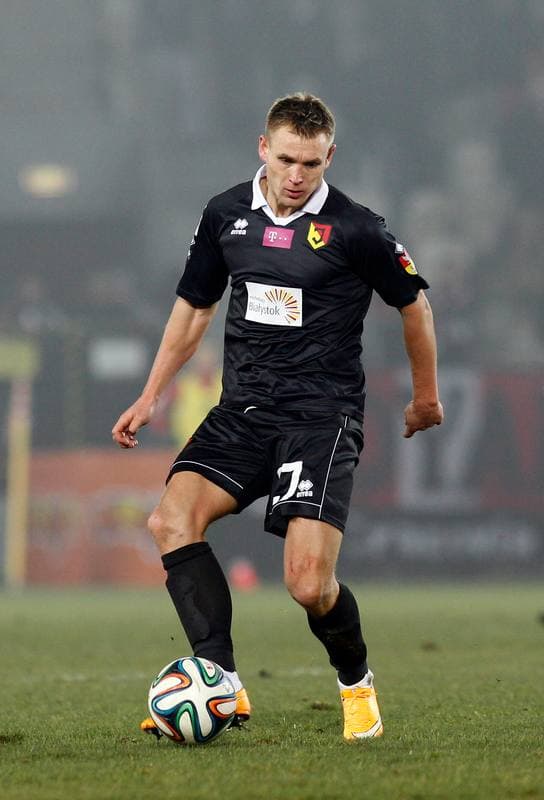 Football. T-Mobile Ekstraklasa. Cracovia Krakow - Jagiellonia Bialystok. 06.12.2014
