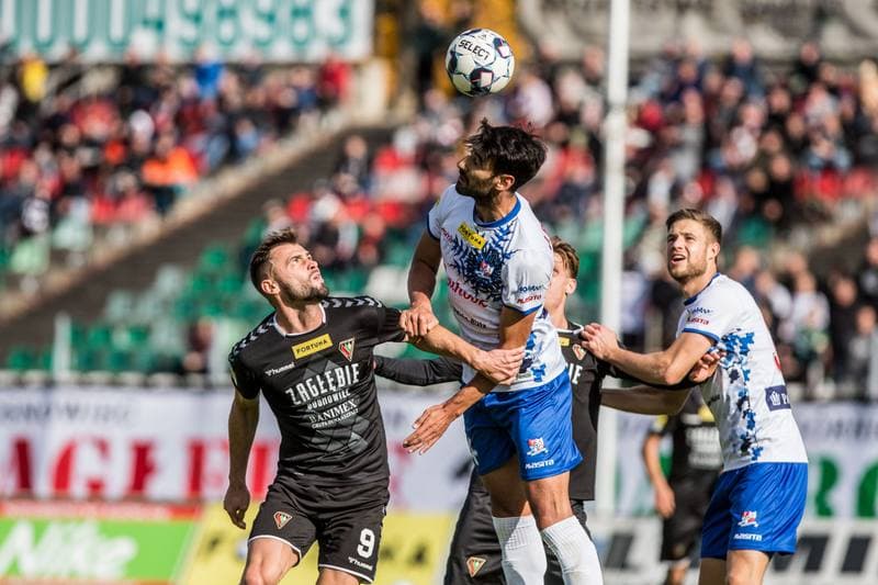 Football. Fortuna I Liga. Zaglebie Sosnowiec - Podbeskidzie Bielsko-Biala. 24.10.2021