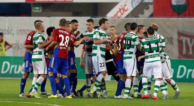 Football. T-Mobile Ekstraklasa. Piast Gliwice - Lechia Gdansk. 01.08.2014