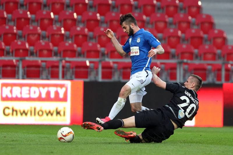 Football. Nice I Liga. GKS Tychy - Sandecja Nowy Sacz. 05.04.2017