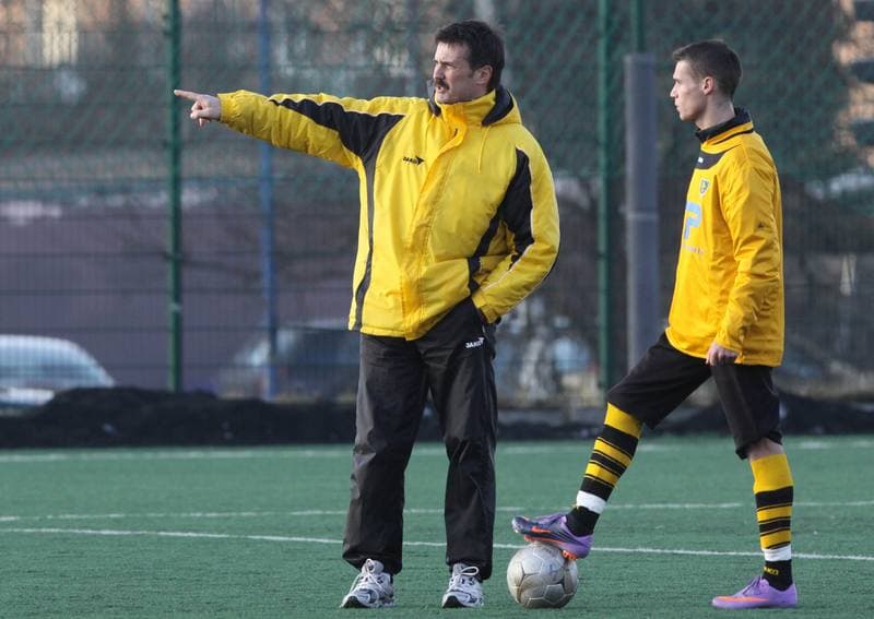 Football. Sparing. GKS Katowice - Hutnik Krakow. 09.02.2011