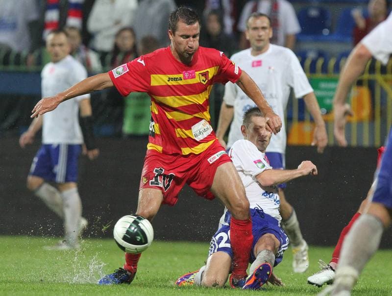 Football. T-Mobile Ekstraklasa. Podbeskidzie Bielsko-Biala - Jagiellonia Bialystok. 01.08.2011