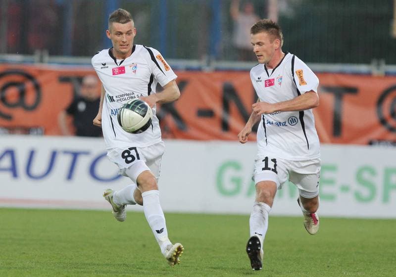 Football. T-Mobile Ekstraklasa. Gornik Zabrze - Podbeskidzie Bielsko-Biala. 27.04.2012
