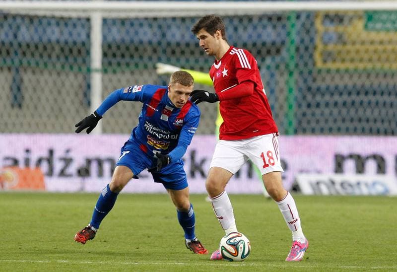 Football. T-Mobile Ekstraklasa. Wisla Krakow - Podbeskidzie Bielsko Biala. 24.10.2014