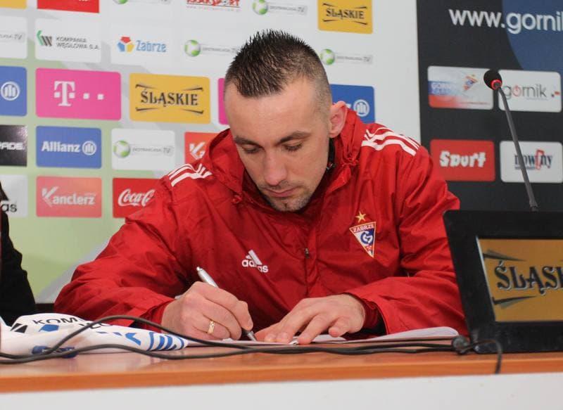 Football. Gornik Zabrze. Press Conference. 28.02.2013