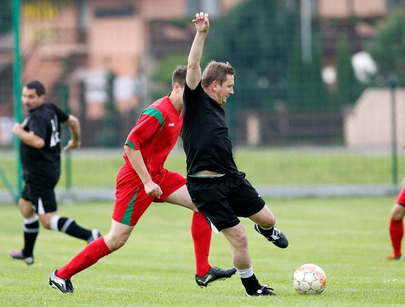 Football. Puchar Polski. Strazak Mikolow - Reprezentacja Slaska Oldboyow. 09.09.2014