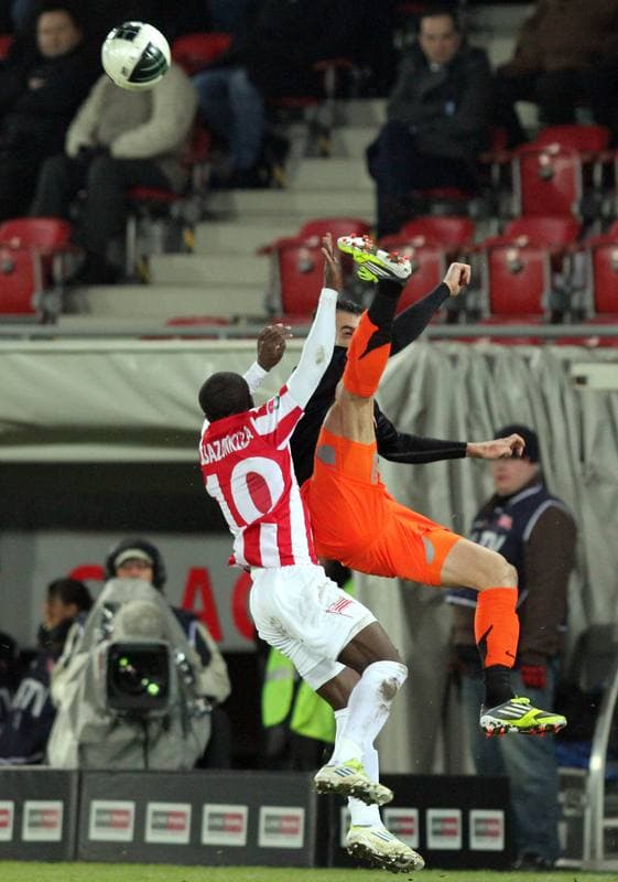 Football. T-Mobile Ekstraklasa. Cracovia Krakow - Zaglebie Lubin. 02.03.2012