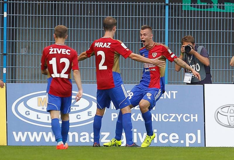Football. T-Mobile Ekstraklasa. Piast Gliwice - Gornik Leczna. 07.11.2014