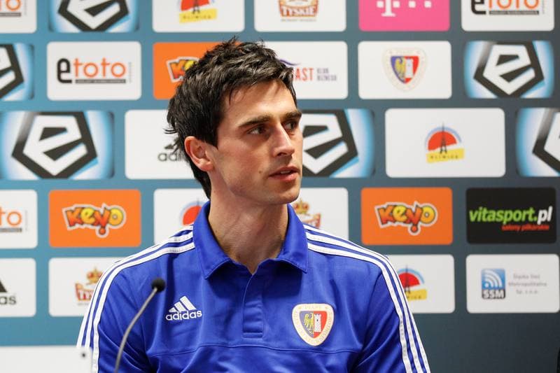 Football. Piast Gliwice. Press Conference. 10.02.2016