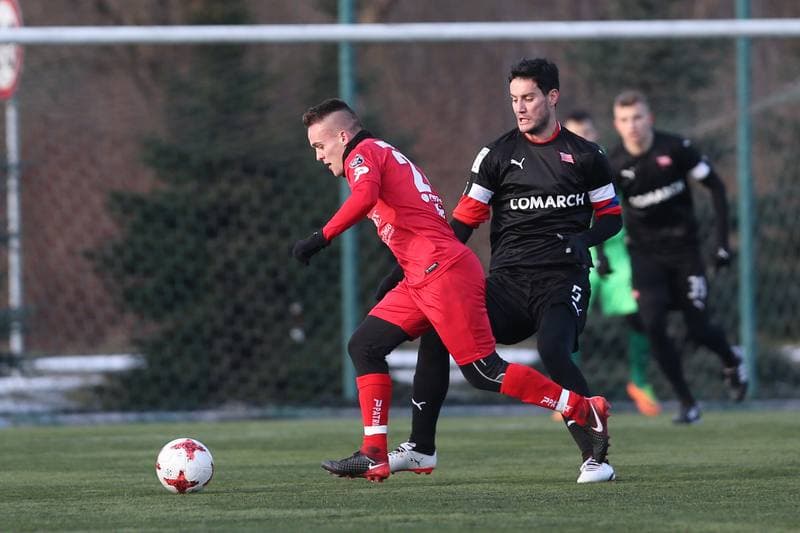 Football. Sparing. Zaglebie Sosnowiec - Cracovia Krakow. 17.01.2018