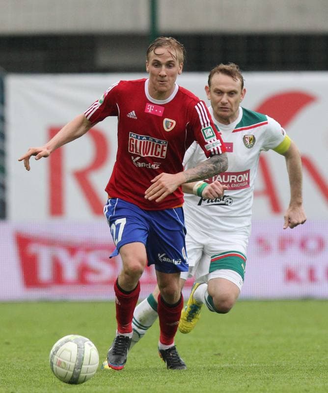Football. T-Mobile Ekstraklasa. Piast Gliwice - Slask Wroclaw. 12.05.2013