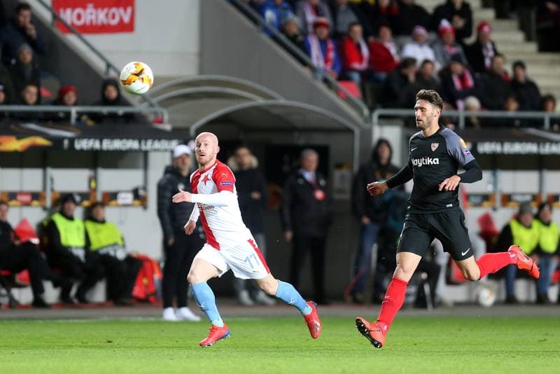 Football. UEFA Europa League. Slavia Prague - Sevilla FC. 14.03.2019