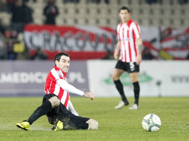 Football. T-Mobile Ekstraklasa. Cracovia Krakow - Zaglebie Lubin. 09.12.2013
