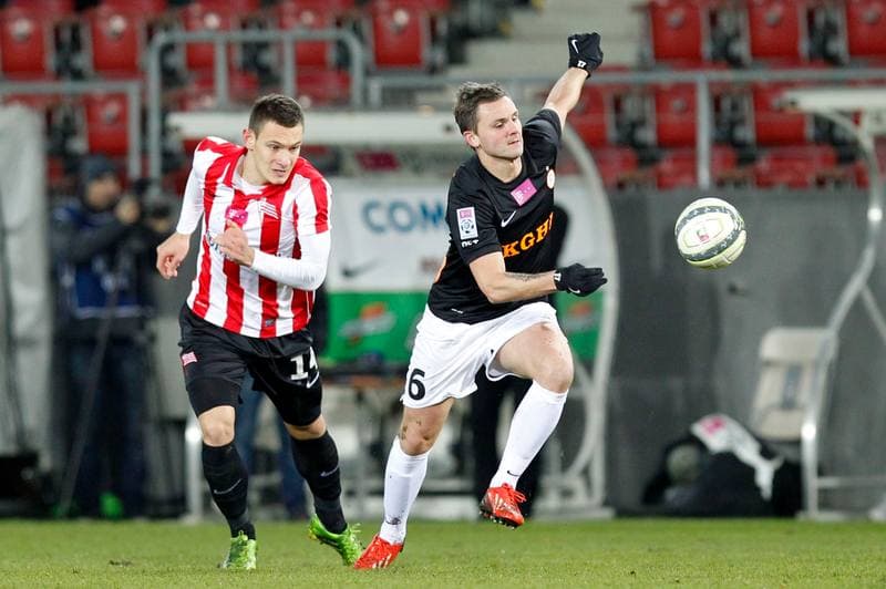 Football. T-Mobile Ekstraklasa. Cracovia Krakow - Zaglebie Lubin. 09.12.2013