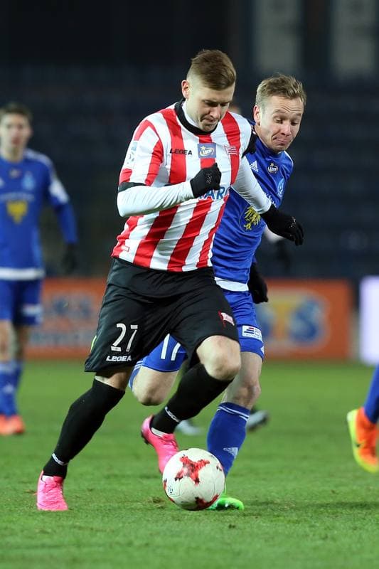 Football. Lotto Ekstraklasa. Ruch Chorzow - Cracovia Krakow. 10.02.2017