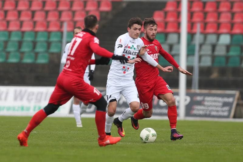 Football. Zaglebie Sosnowiec. Internal Game. 18.02.2017