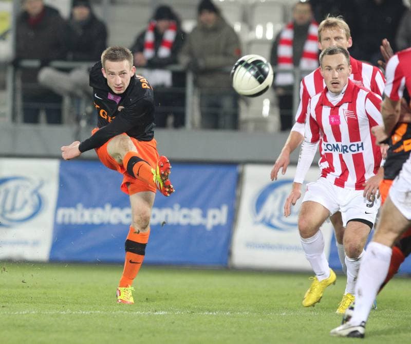 Football. T-Mobile Ekstraklasa. Cracovia Krakow - Zaglebie Lubin. 02.03.2012