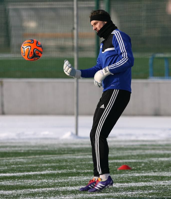 Football. Piast Gliwice. Training. 08.01.2015